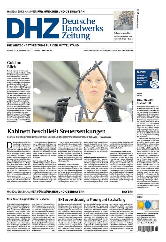 Deutsche Handwerks Zeitung - Ausgabe 18/2025
