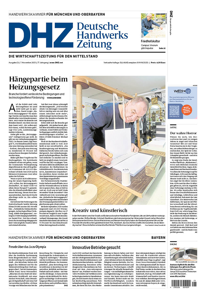 Cover Deutsche Handwerks Zeitung 21 2025