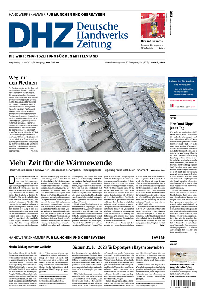Deutsche Handwerks Zeitung - Ausgabe 11/2023