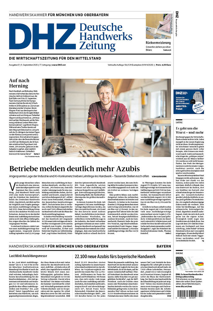 Deutsche Handwerks Zeitung - Ausgabe 17/2025