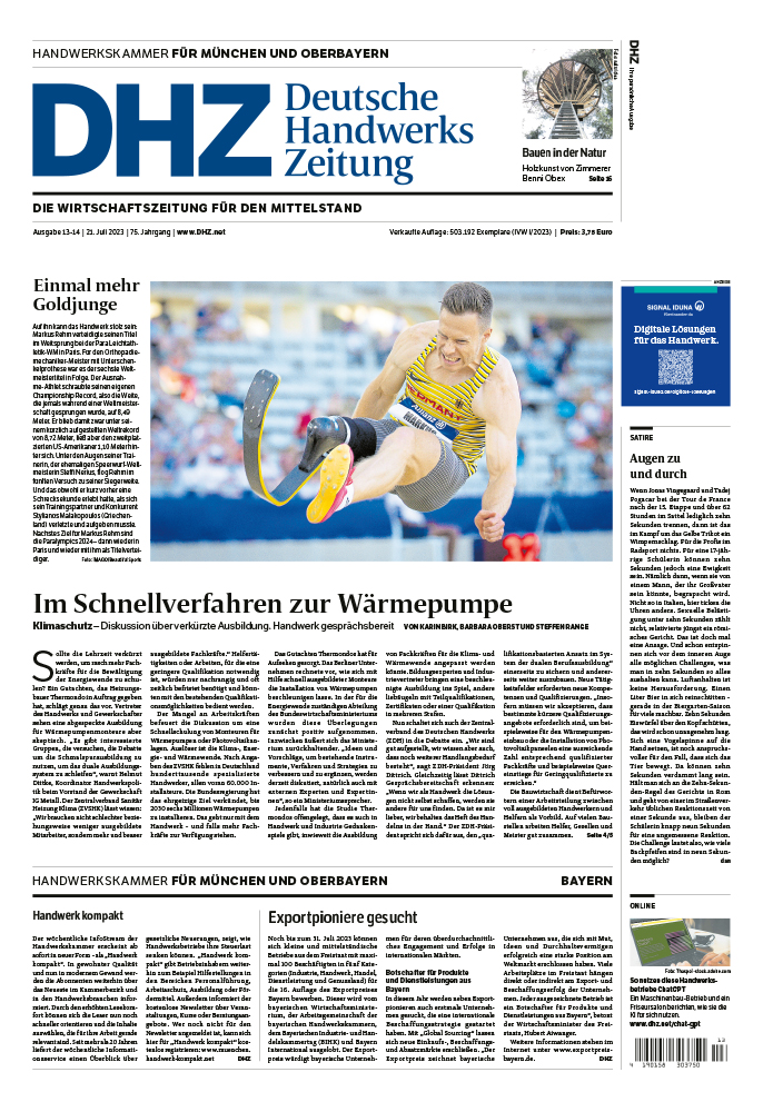 Deutsche Handwerks Zeitung - Ausgabe 13-14/2023
