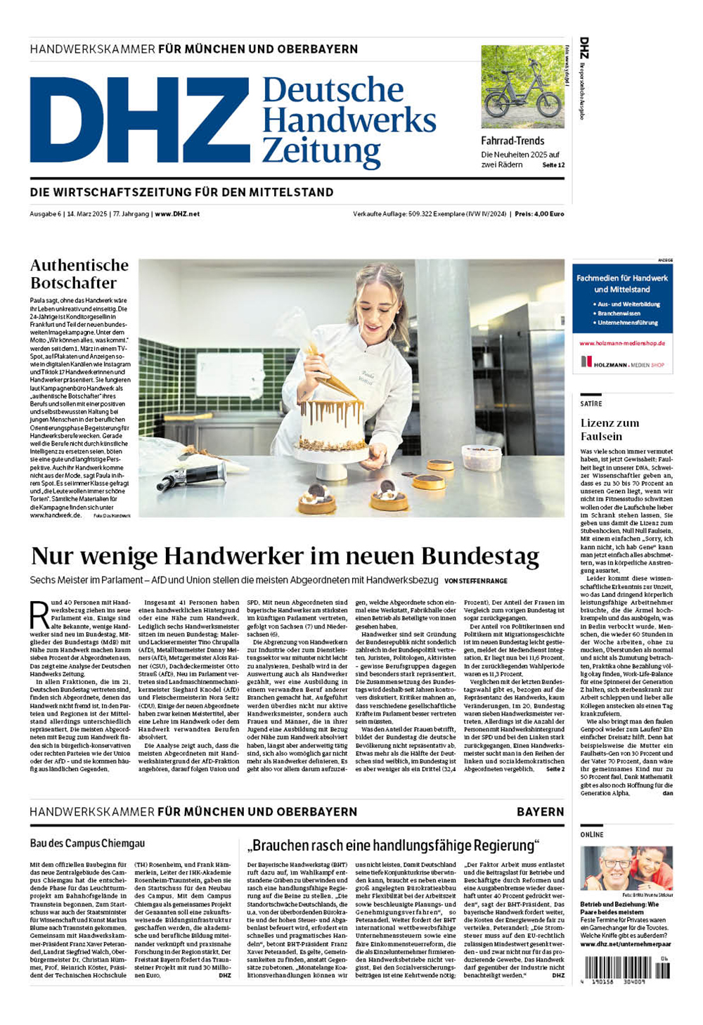 Deutsche Handwerks Zeitung - Ausgabe 6/2025