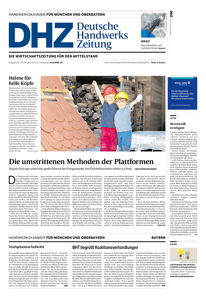 Deutsche Handwerks Zeitung - Ausgabe 20/2023