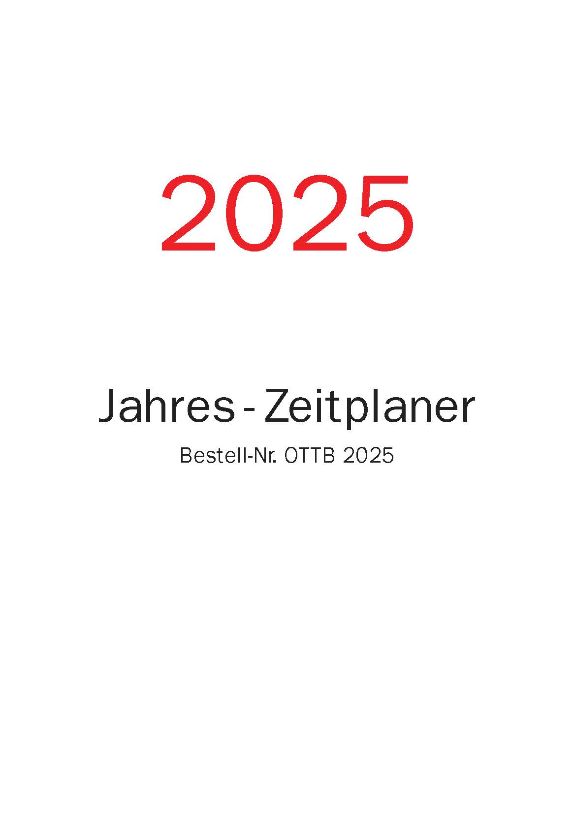 Cover 2025 Jahres-Zeitplaner