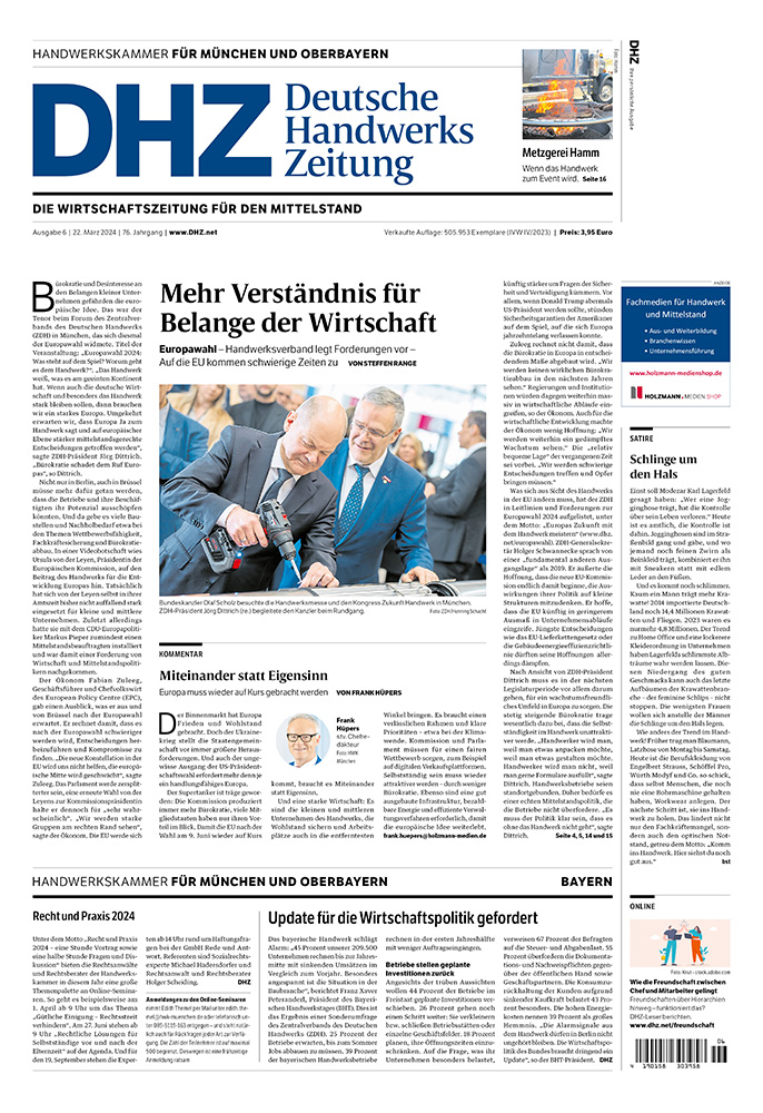 Deutsche Handwerks Zeitung - Ausgabe 6/2024
