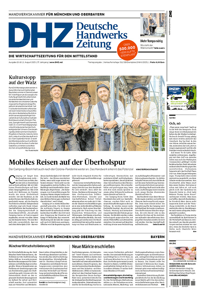 Zeitschrift - cover Deutsche Handwerks Zeitung - Ausgabe 13-14/2025