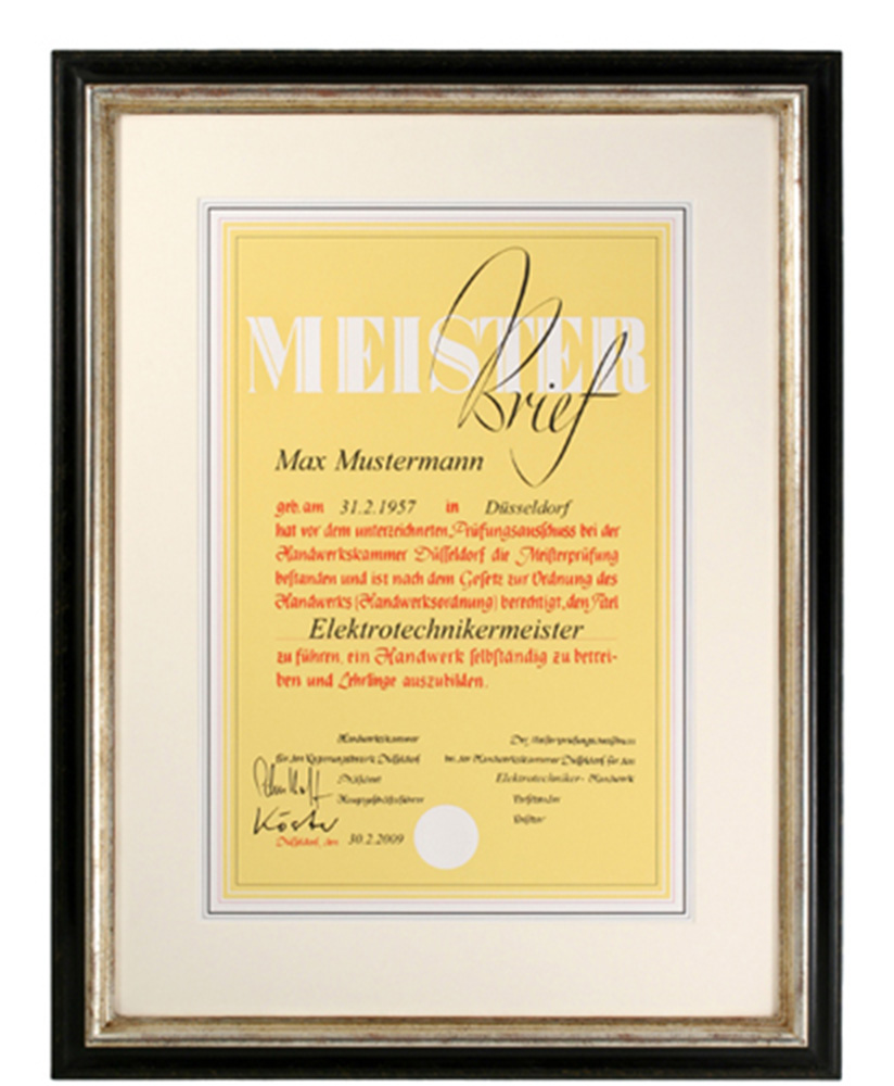 Meisterbrief-Rahmen