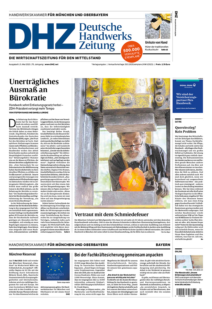 Deutsche Handwerks Zeitung - Ausgabe 8/2023