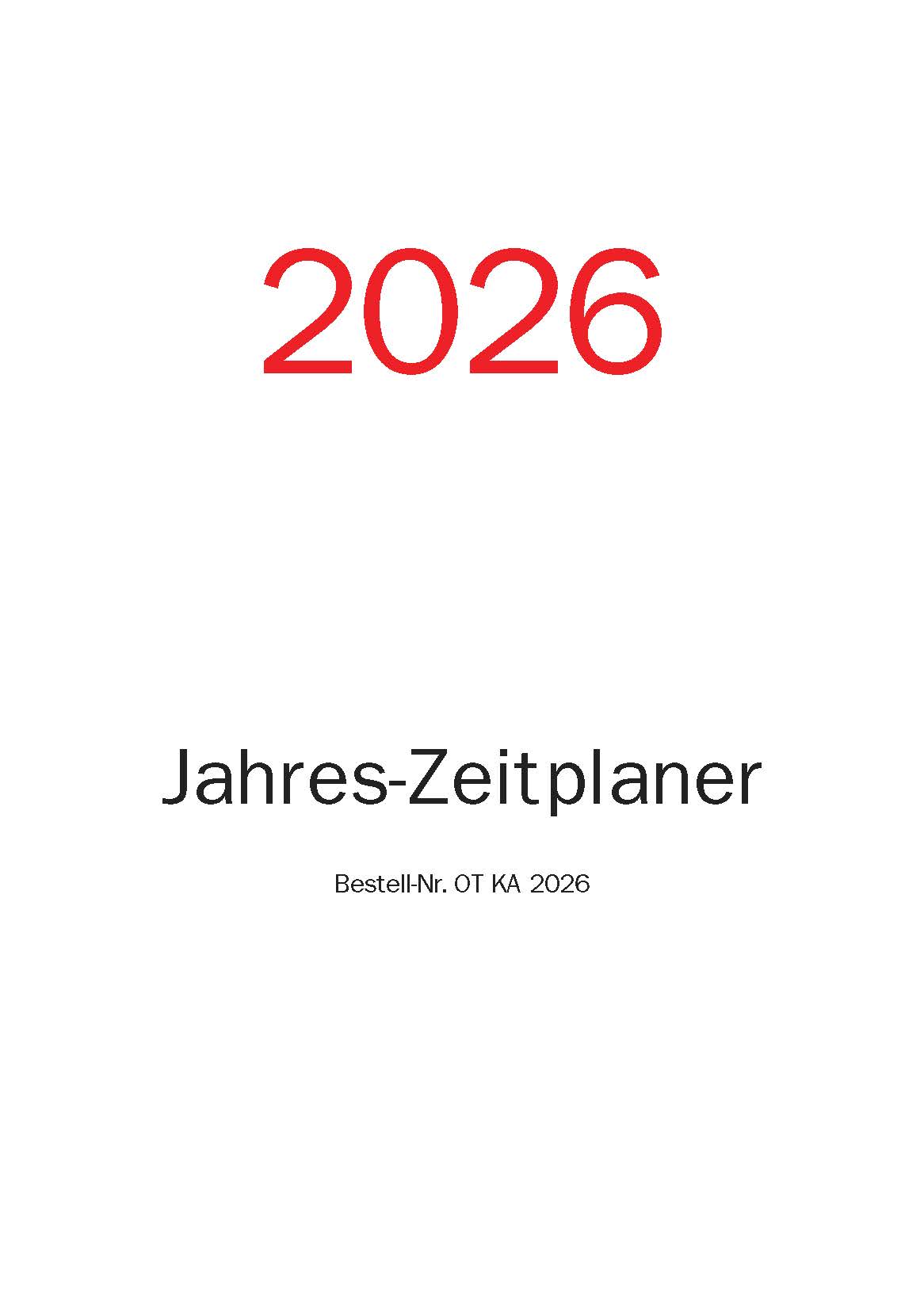 Timer-Kalenderteil 2026 (1 Woche - 2 Seiten) Timer-Kalenderteil 2026 (1 Woche - 2 Seiten)
