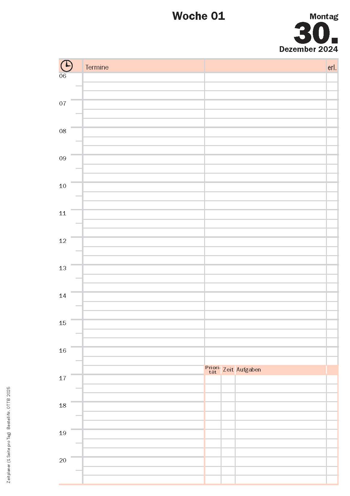Kalender Innensicht