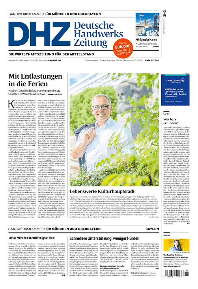 Cover Deutsche Handwerks Zeitung 16 2024