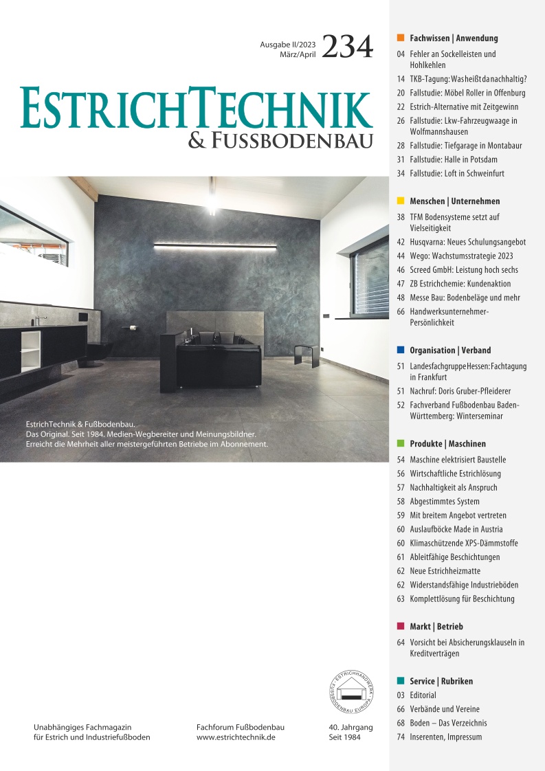 EstrichTechnik - Ausgabe 2/2023 - digital