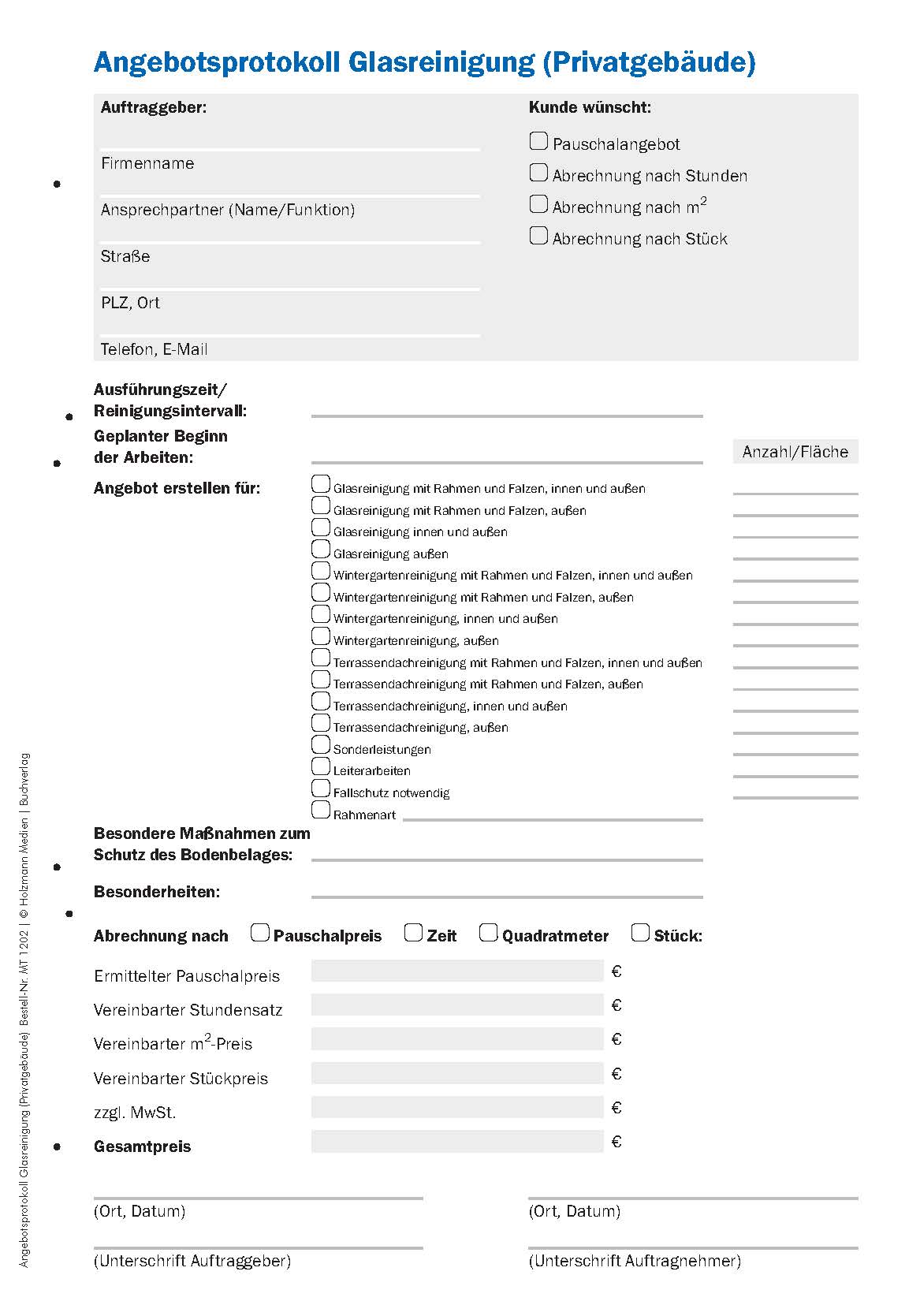 HandwerkTimer edition "Gebäudereiniger" - Zeit- und Aufgabenplanungssystem